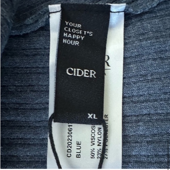 Cider Soft Knit Polo Solid Short Mini A-line Dress, Violet Blue, Size XL, NWT - Picture 11 of 13